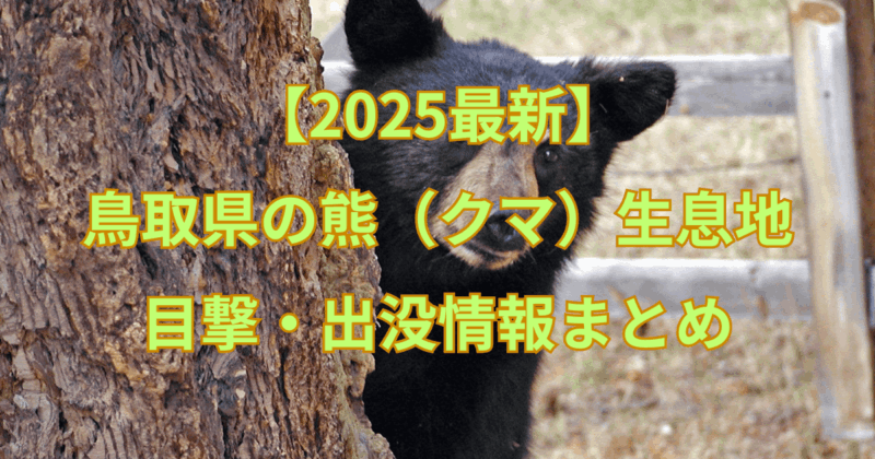 【2025最新】鳥取県の熊（クマ）生息地と目撃・出没情報まとめ