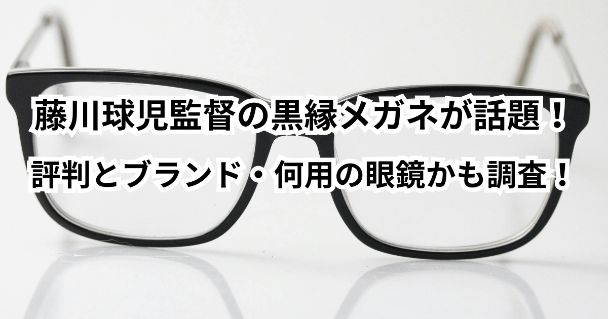 藤川球児監督の黒縁メガネが話題！評判とブランド・何用の眼鏡かも調査！