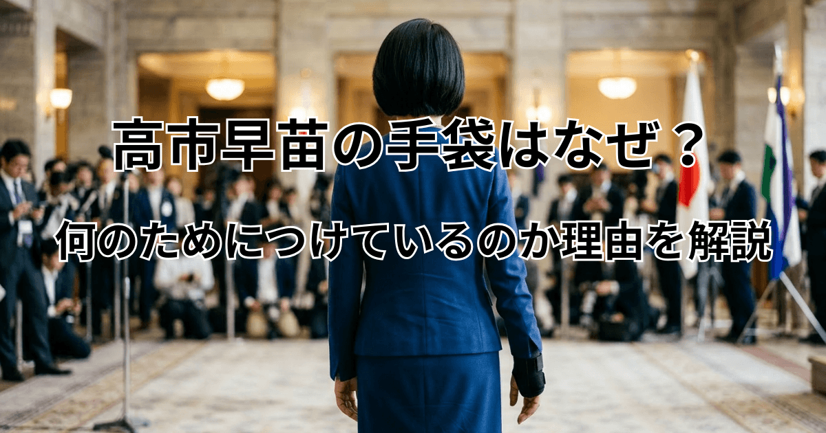 高市早苗の手袋はなぜ？何のためにつけているのか理由を解説
